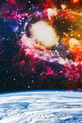 Galaxy creative background. Starfield stardust and nebula space. background with nebula, stardust...
