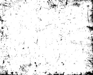 Scratched Grunge Urban Background Texture Vector. Dust Overlay Distress Grainy Grungy Effect. Distressed Backdrop Vector Illustration. Isolated Black on White Background. EPS 10.