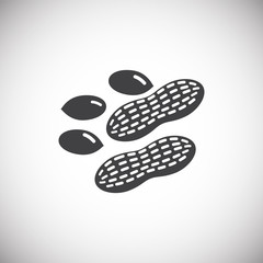 Nut related icon on background for graphic and web design. Simple illustration. Internet concept symbol for website button or mobile app.