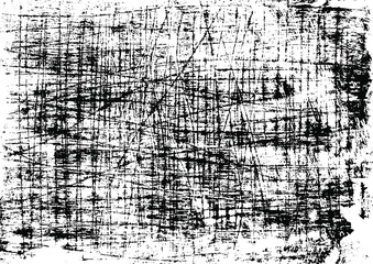 Scratched Grunge Urban Background Texture Vector. Dust Overlay Distress Grainy Grungy Effect. Distressed Backdrop Vector Illustration. Isolated Black on White Background. EPS 10.