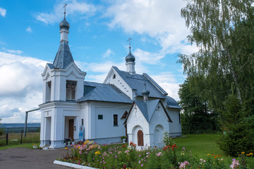 Fototapeta na wymiar Intercession Church in the village of Dyachevo, Ivanovo region, Russia.