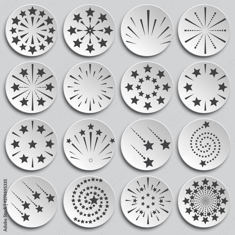 Poster sparkle icons set on background for graphic and web design. simple illustration. internet concept sy