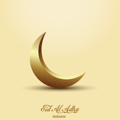 Fototapeta na wymiar Eid Al Adha Mubarak greeting card with Islamic ornaments. Vector