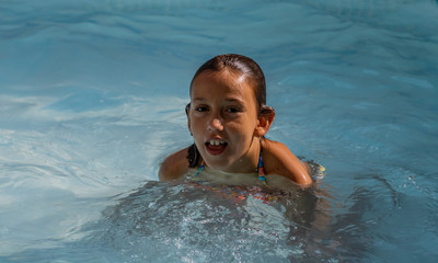 Little girl in the pool