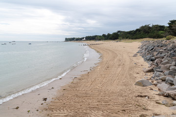 Fototapeta na wymiar Beach on the island of Noirmoutier in Pays de la Loire west France
