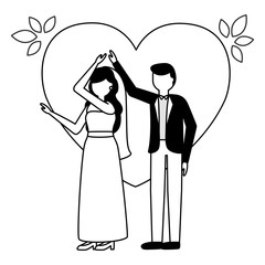 couples wedding bride and groom love heart