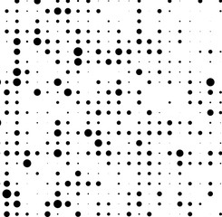 Texture of black dots on white background. Monochrome halftone comic.