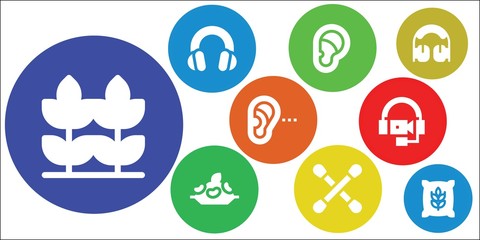 ear icon set