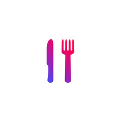 Fototapeta na wymiar Food icon with knife and fork