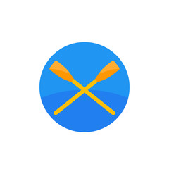 oars, crossed paddles vector flat icon