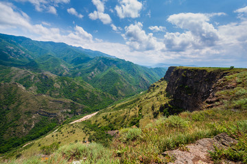 Amazing landscape with mountains and Debed river's canyon,Armenia