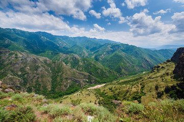 Fototapeta na wymiar Amazing landscape with mountains and Debed river's canyon,Armenia