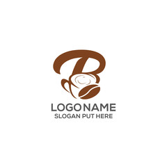 B Letter logo design for use coffee shop