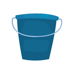 bucket cleaning supply on white background