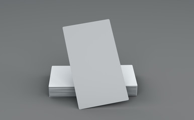 Naklejka premium 3D illustration business card mockup blank template