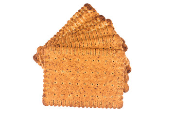 stack of cookie biscuit isolated on white