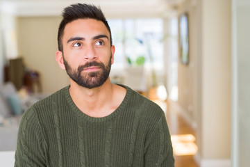 Handsome man looking relaxed and confident