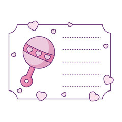 jingle bell baby toy with hearts in card