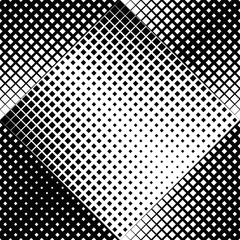 Seamless geometrical black and white square pattern background - abstract monochrome vector graphic design