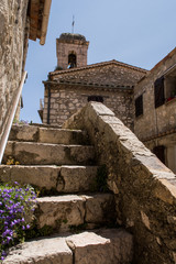 Church in village Gourdon, Provence, France