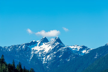 View at mountains in British Columbia, Canada.