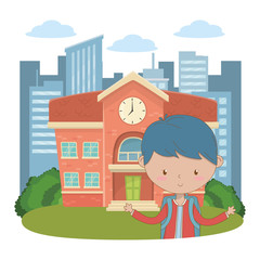 Teenager boy cartoon design vector illustrator