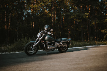 Fototapeta na wymiar motorcycle on road