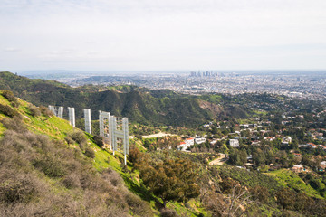 View from above the Hollywood sign