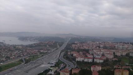 Istanbul City and Bridge Skyline