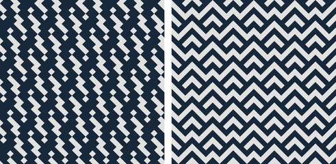 Set of seamless patterns. Abstract geometric background vector illustration