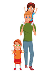 Family single father with kid