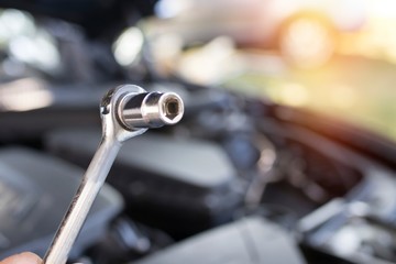 Naklejka premium mechanics, repair and automotive workshop