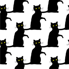 Halloween cats pattern