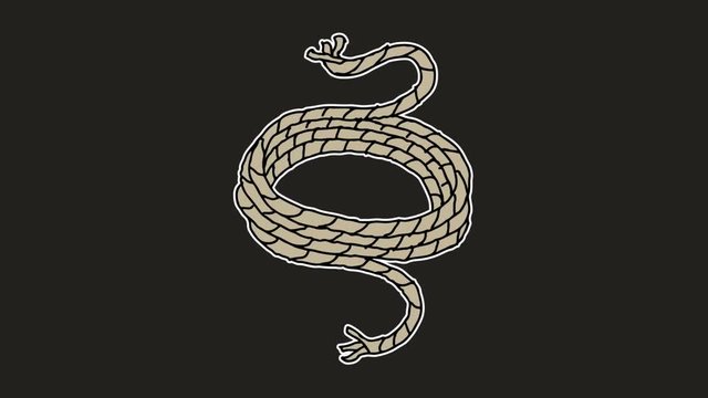 kids drawing black screen with theme of rope