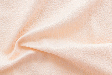 Beige fabric texture background top view mock up
