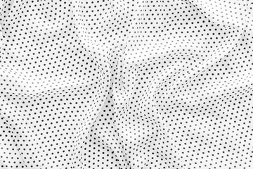 Pattern for blog with monochrome dotted fabric texture top view copyspace