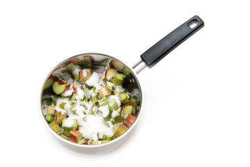 ルバーブのジャム作り