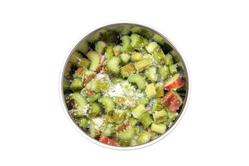 ルバーブのジャム作り