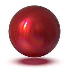 Red sphere round button basic ball circle geometric shape