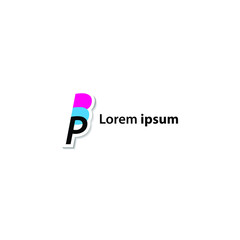BP letter logo. Letter BP logo vector design