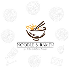 noodle ramen icon logo graphic restaurant