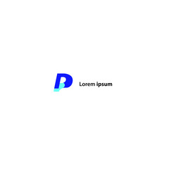 Obraz premium P letter logo . Letter logo vector design