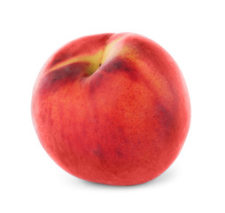 Delicious ripe sweet peach isolated on white