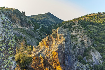 Naklejka premium Sunset view of Osogovo Mountain, North Macedonia