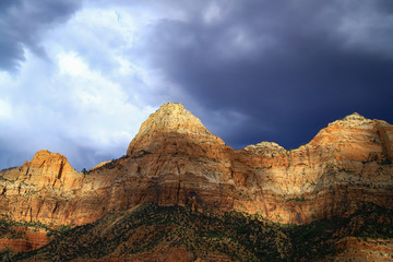 Zion National Park landscape at the south entrance.