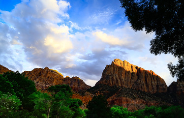 Zion National Park landscape at the south entrance.