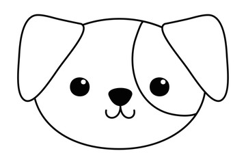Isolated dog cartoon design