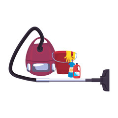 Fototapeta premium cleaning products and supplies design