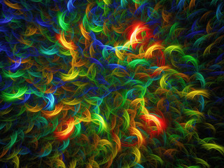 rainbow abstract fractal background 3d rendering illustration