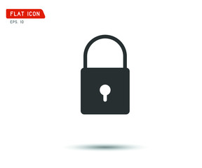 Lock Icon flat, logo classic style, vector illustration